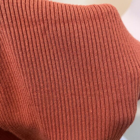 House of Harlow 1960 One-Shoulder Ribbed Bodycon Dress Orange Size M - Picture 10 of 10